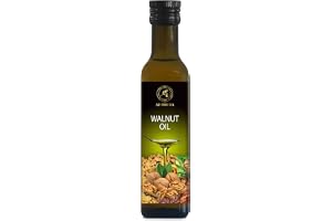 Walnut Oil 250ml - 100% Natural - Cold Pressed - USA - Glass Bottle - Healthy Cuisine - Ideal for Salad Dressing - Sauces - Soups - Baked Goods - Desserts - Sweets