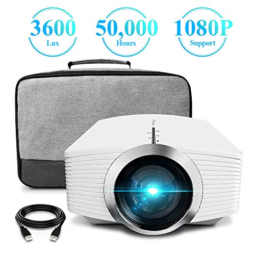 Projector, ELEPHAS (2nd Gen) Upgraded 3600 Lux LCD Video Projector with Carrying Bag Support 1080P P Projector, ELEPHAS (2nd Gen) Upgraded 3600 Lux LCD Video Projector with Carrying Bag Support 1080P P