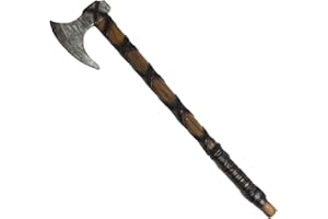 PARTYGEARS Foam Viking Axe for Halloween Costume Cosplay, Fake Axe Weapon Medieval Renaissance Accessories Props (Long Axe-A0013)