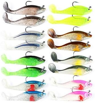 SHENCHI 16 pcs Soft Jerkbaits Soft Bait Trolling Lure Minnow g Ounce mm inch,Plastic Silicon Sea Fishing Bait Casting Trolling & Boat Fishing