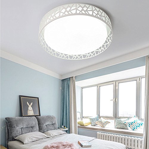 Preisvergleich Produktbild Deckenleuchte Moderne Minimalistische Deckenleuchte Schlafzimmer Esszimmer Schmiedeeisen Deckenlampe Einbau-Deckenleuchte LED Durchmesser 38Cm 18W Wasser Cube Round Deckenleuchte