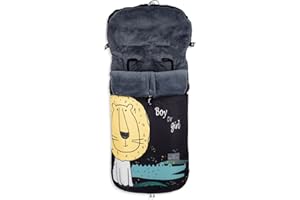 VARIOUSS Saco silla de paseo o carro para bebé universal para invierno, interior polar (Negro)