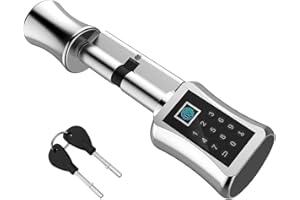 Cilindro de cerradura de puerta con huella dactilar eLinkSmart 80MM 40/40 cerradura de seguridad con códigos de teclado y llaves, adecuado para la mayoría de las cerraduras de puerta de la UE
