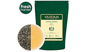 VAHDAM, Foglie Di T&egrave; Verde dall'Himalaya | 100g (50 tazze) | Foglia Sciolta Di T&egrave; Verde puro | T&egrave; naturale disintossicante, t&egrave; dimagrante, t&egrave; per dimagrire, t&egrave; alla tisana T&egrave; verde dall'India
