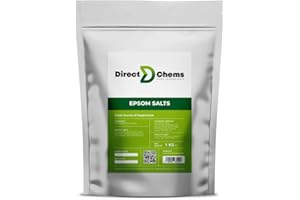 DIRECTCHEMS Epsom Salts Gardening Magnesium Sulphate, Unscented, 100% Pure, 1kg,5kg,25kg, Premium Quality, No additives/synthetics