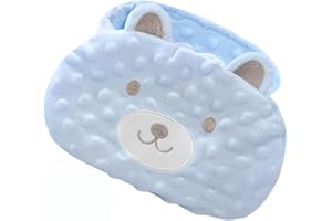 Kirschkernkissen Baby, Afenau 63x16cm Wärmflasche Anti-Kolik Gürtel, Verstellbar Baby Wärmegürtel aus Kirschkernen für Mikrowelle, Gegen Koliken und Bauchschmerzen (Blau)