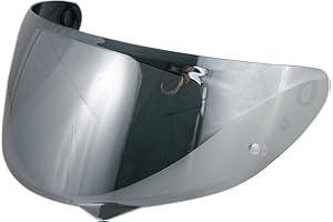 VCOROS Motorcycle Helmet Visor, Helmet Visor for C10, Motorcycle Windscreen Helmet Visor Fit, Helmet Lens Visor, Full Face Adjustment (Chrome Silver)