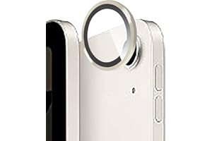 GIOPUEY [Full Protection Camera Lens Protector Compatible with iPad mini 6/mini 7 2024,[Double protection] Metal + Tempered Glass, Camera Protector - Gold