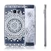 Produktbild iMonster Henna Hülle für Samsung Galaxy S7 Edge Crystal Case Schutzhülle Mandala Weiß Sonne Motiv Ultradünn Handyhülle Silikonhülle TPU transparent