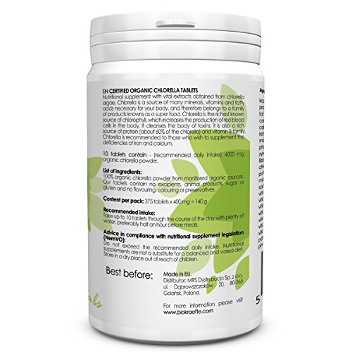 Bio Chlorella Tabletten Zertifizierte Ergänzung 375 tabl. 400 mg - 4