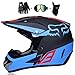 Produktbild CAJUXI Universeller Full-Face-Motocross-Helm mit Vier Jahreszeiten, schneebedeckter Lokomotive DOT-geprüfter Helm, Geschenkset mit 4 Stück,S