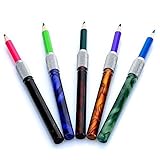 Tapa ajustable para la mayoría de los lápices: extensor para lápices ajustable para lápices de colores y grafito.Gira la parte superior para apretar o aflojar el portalápices, lo que le permite adaptarse a casi todos los lápices de 7-9 mm, incluyendo Faber Castell Polychromos, Derwent Inktense, Prismacolor Premier.