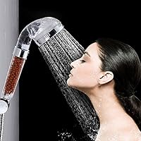 Douchette, Pommes de Douche Universel Bukm Composante 1-way Ionique Filtre chlore Filtration Douches, 200% Haute Pression 30% Economie d'Eau pour la Peau et les Cheveux Sèches douche à main