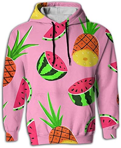 3D Print Pullover Hoodies Hooded Sweatshirts Pineapple Watermelon Big Drawstring Pockets For Mens Womens XXL