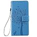 Produktbild Tosim Nokia 3.2 Hülle Leder, Klapphülle mit Kartenfach Brieftasche Lederhülle Stossfest Handyhülle Klappbar Case für Nokia3.2 - TOKTU080441 Blau