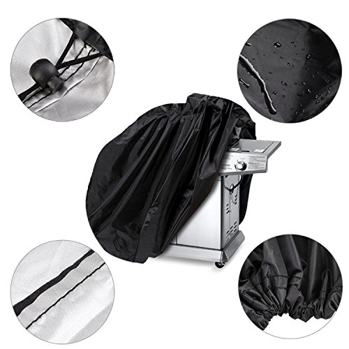 Homdox Grillabdeckung BBQ Grill Gasgrill Schutzhülle Abdeckplane Abdeckhaube Haube 6 Maße Schwarz - 4