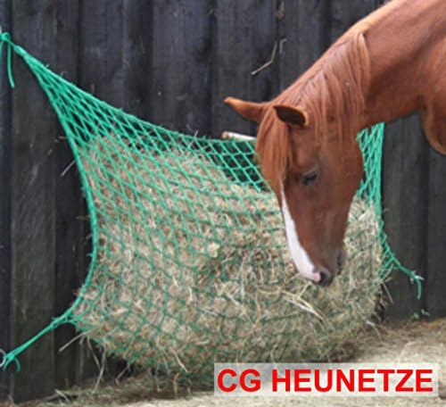 CG hay net - bag / pouch size L (1.5m large x 1m hight) • 45 mm mesh size • green