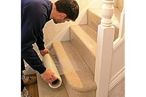 Legend Clear Carpet Protection Film Roll, Self Adhesive, Reverse Wound, 600mm x 25M (60 Microns Thick) - Home - DIY - Decorating (1)