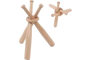 GIMOCOOL Support de Baseball en Bois | Support d'organisateur de Base Triangulaire de Softball - Petit Ballon de Rangement Porte-Balle de Sport Rustique décor de Chambre Cadeau pour Hommes garçons
