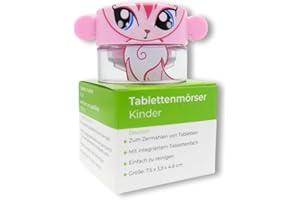 ‎LISACARE LisaCare Tablettenteiler für kleine Tabletten - 5 x 4cm Pill Crusher für Kinder mit Pillendose klein für unterwegs und Zuhause - Alltagshilfe (Fuchs-Motiv)