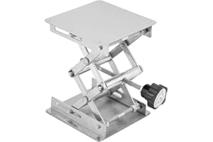 lyrlody Martinetto laboratorio, in acciaio inox, piattaforma di sollevamento per laboratorio, supporto per forbici per esperimenti scientifici, 100 x 100 mm