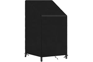 SanGlory Copertura per Sedie da Giardino Impilabili Telo Coprisedie da Esterno, Coprisedia da Giardino Impermeabile, Copertura Protettiva per Sedie, Anti UV, 65x75x85/120cm
