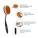 Make Up Brushes - ISASSY Professional 10 Pieces Oval Makeup Brushes Set Toothbrush Shape Cosmetic Kits with Protective Cap + Make up Sponge(Random color) and Brush Cleaner Egg