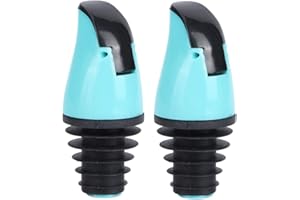 ROSEBEAR Beccuccio Olio, 2 Pezzi Beccucci Olio con Tappo, Versatore per Bottiglie in Silicone e ABS, Tappo per Beccuccio Olio, Tappo dosatore per Rum, Whisky, Bevande o aceto, Blu