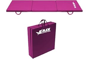 AJX PUSH THE LIMITS AJX Gymnastics Exercise Mat Tri Folding | Non Slip Eva foam,and 5cm 6ft x 2FT | Tumbling Mat for Protection against Hard Floors gymnastics floor mat Training Equipment - Pink