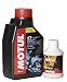 Motul Combo of 3000 4T Plus 20W40 API SM HC-Tech Engine Oil (900 ml) and Fork Oil (175 ml) RS.363.00