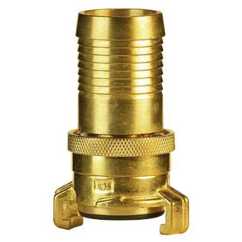 Sanifri 470010163 Saug- und Hochdruckkupplung, Messing mit Kontermutter für 1 Zoll Saugleitungen, Nockenweite 40mm