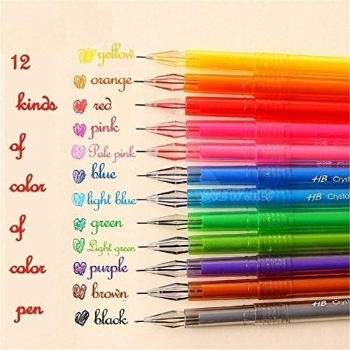 Colorful gel pen 12 Pcs Novelty pen candy color 0.5MM fine point roller ball pens Set School Supplies Gel Pens