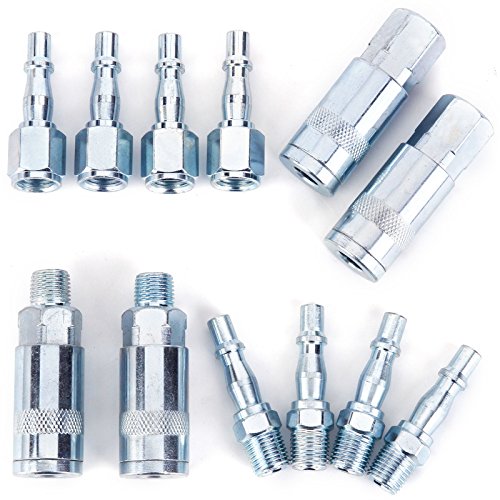 12x Druckluft-Kupplung Druckluft Stecknippel Schnellkupplung Gewinde- oder Schlauchanschlu