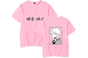 LKY STAR Anime T-Shirt My Hero Academia Merch Unisex Casuale Tee Todoroki Shoto Cosplay Estate Manica CortaTops per Ragazzi Ragazze