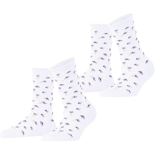ESPRIT Fine Line Multipack W So coton fantaisie lot de 2 paires, Chaussettes Femme, Jaune Sortiment 0140, 35-38