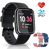 【8 Modos de Deporte Y Función de GPS】 La pulsera actividad tiene 8 modos de ejercicio como caminar, correr, andar en bicicleta, saltar, bádminton, tenis de mesa, tenis, nadar. Connectado el GPS del teléfono para ver el ritmo y la distancia recorrida en la pantalla en tiempo real, y un mapa de la ruta seguida en la App.