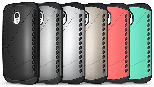 Moto G 2015 3rd Gen Case  Cruzerlite Spartan Dual Protection Cases Compatible with Motorola Moto G  3rd Generation  2015 - Black