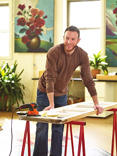 Black+Decker 120W Dreieckschleifer Mouse, Deltaschleifer, 14000U/min, schlankes Design, gummierter Griff, Staubfangbehälter mit Mikrofilter, Klett-Fix, Werkzeugtasche, KA2000 - 9