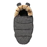 Manyo Chancelière Poussette Universelle, Sac de Couchage Bébé Hiver Couverture Emmaillotage Bébé, Accessoire Poussette Chaises Porte-Bébé (Noir)