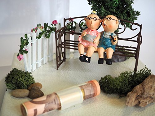 Geldgeschenk Verpackung Geldverpackung Oma Opa Garten Geburtstag Goldhochzeit Geld Blumen - 3