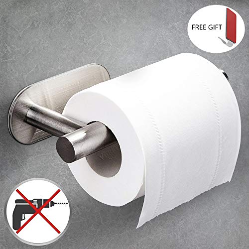 Preisvergleich Produktbild Toilettenpapierhalter Ohne Bohren-Aitere Selbstklebend Toilettenpapierrollenhalter Edelstahl Klopapierhalter Wc Halter Rollenhalter Papierhalter für Küche und Badzimmer(Haken als Geschenk)