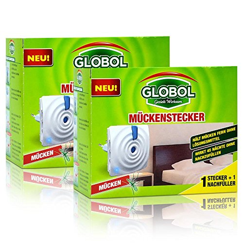 2x Globol Mückenstecker - Wirkt 45 Nächte ohne nachzufüllen