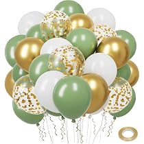 Coriandoli Di Carta Per Compleanno 50 Anni – Verde E Oro – 100 Pezzi Misti Con Lettere, Numeri E Foglie