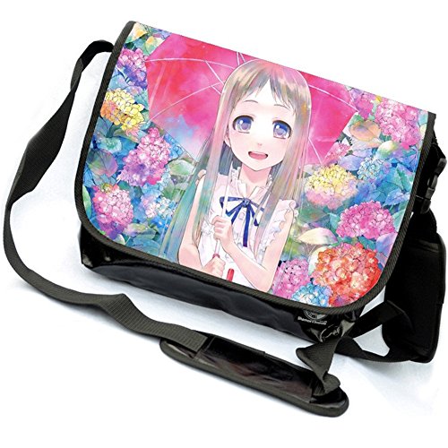 Preisvergleich Produktbild MiracleL Canvas-Umhängetasche, „Anime Cosplay“ schwarz Anohana 40cmx21cmx12cm