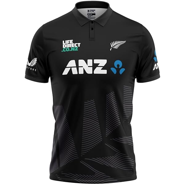 New Zealand Cricket Team ODI World Cup Fan Jersey| Black Half