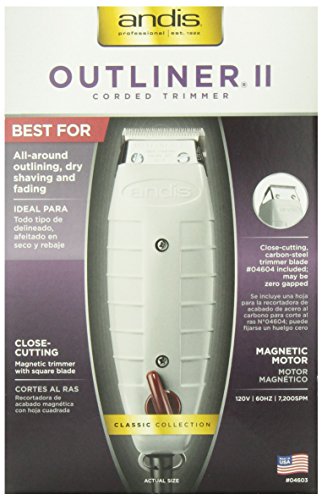 Andis Pro Outliner II Trimmer for Necks, Beards, Mustaches & Edging (Model: 0 - US 110 VOLT - TRANSFORMER REQUIRED FOR INTERNATIONAL USE