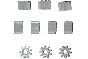 SSC TYRES SSC Slot Car Replacement Car Spares Short 9 Teeth, Tooth Pinions Gears, Plastic Motor Gear Pinion Compatible for Scalextric Slot Car Models Motor Shaft, Toy DIY Parts Accessories 10 Pinion