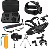 SHOOT 11 en 1 Accessoires Pack Kit Selfie Bâton,Bâton Flottantde Plongée,Étui de transport pour GoPro Hero 7 Noir Argent Blanc/6/5/4/3 +/3/HERO(2018)/Fusion Crosstour Campark Nouveau APEMAN WiMiUS TecTecTec YI Discovery 4K AKASO Campark Victure