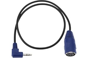 YINETTECH Câble MIDI Femelle 5 Broches vers TRS Mâle 3,5 Mm Compatible avec Akai MPC Studio MPC Touch MPX8 SQ-1 TRS 90°
