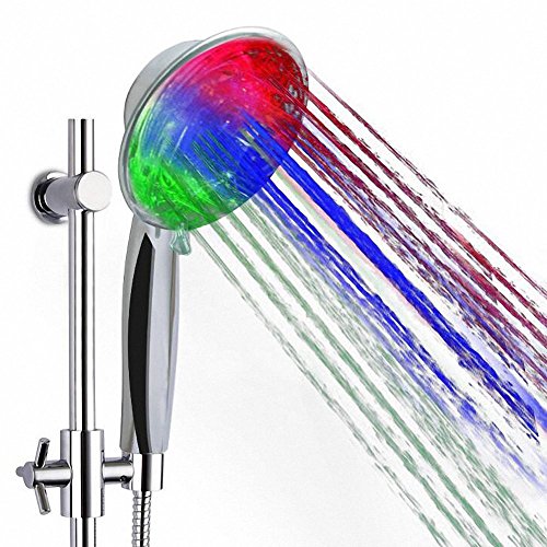 7 Farbwechsel Duschkopf LED-Licht automatisch Badezimmer Duschkopf Einstellbare Spritzdüse Regenmenge MaiTian - 4